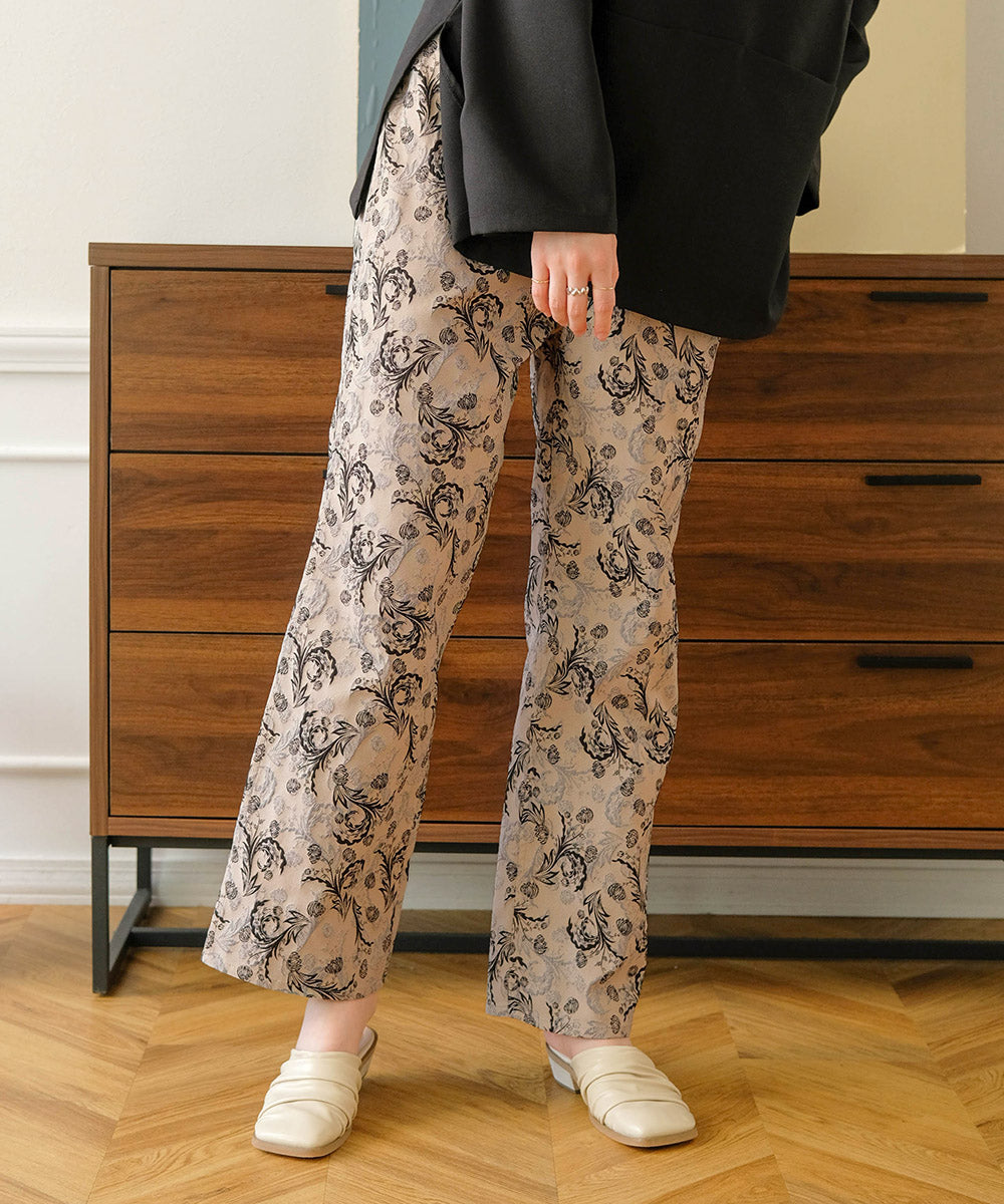 REVERSIBLE JACQUARD PANTS