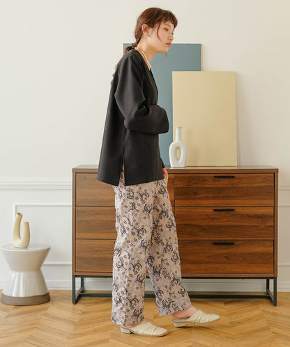 REVERSIBLE JACQUARD PANTS
