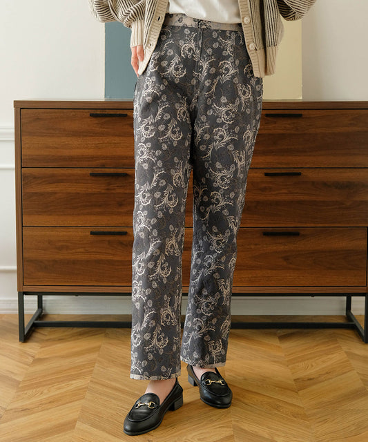 REVERSIBLE JACQUARD PANTS