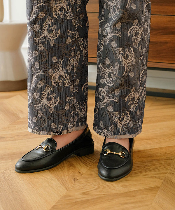 REVERSIBLE JACQUARD PANTS