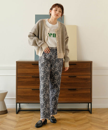 REVERSIBLE JACQUARD PANTS