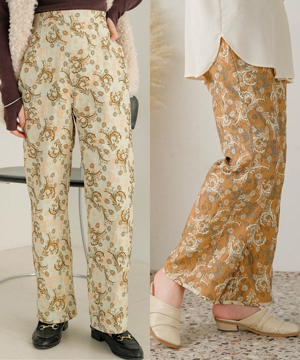 REVERSIBLE JACQUARD PANTS