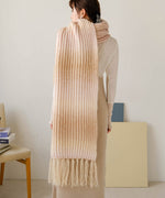 GRADATION KNIT VOLUME SCARF