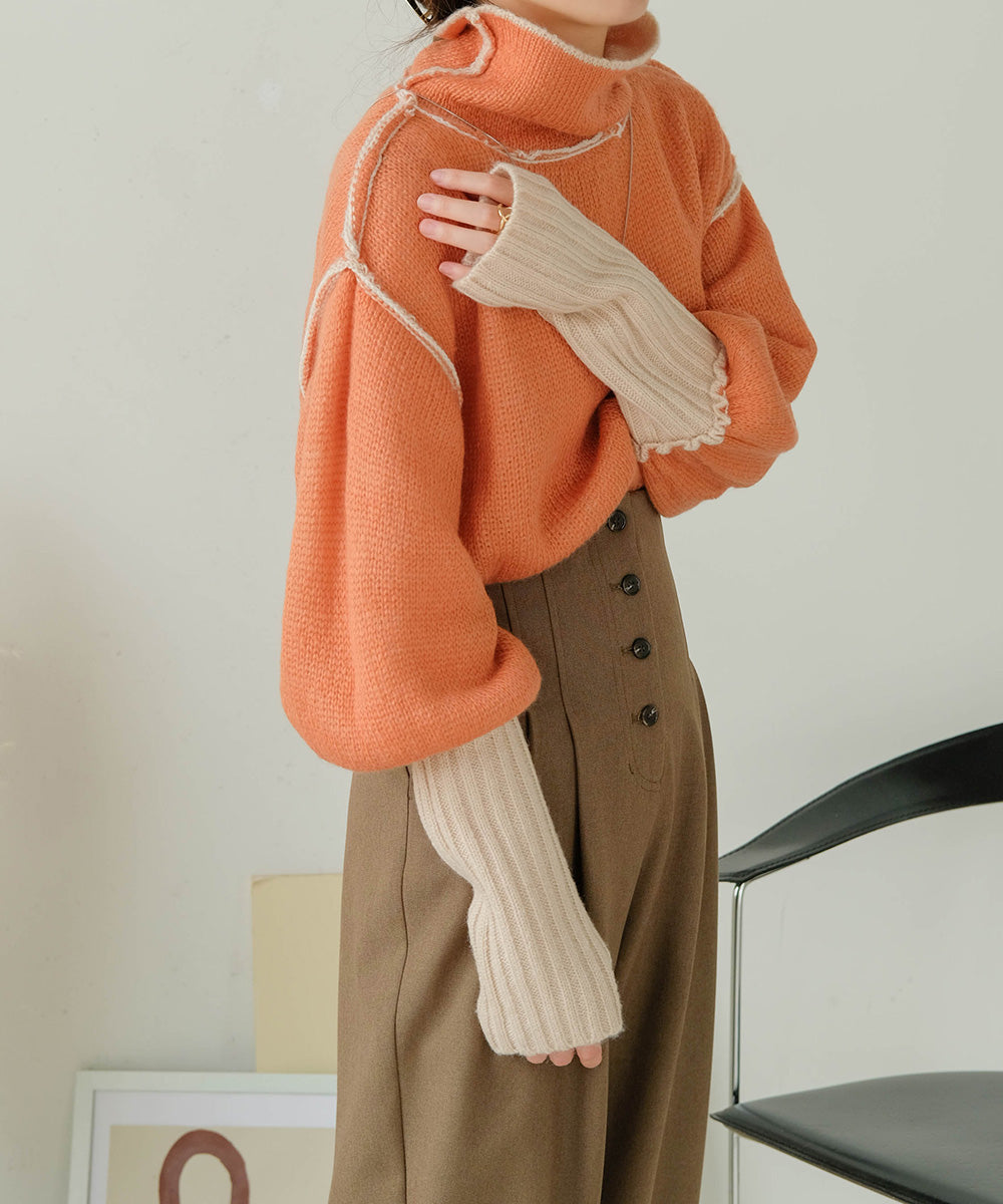 COLLAR REVERSIBLE KNIT