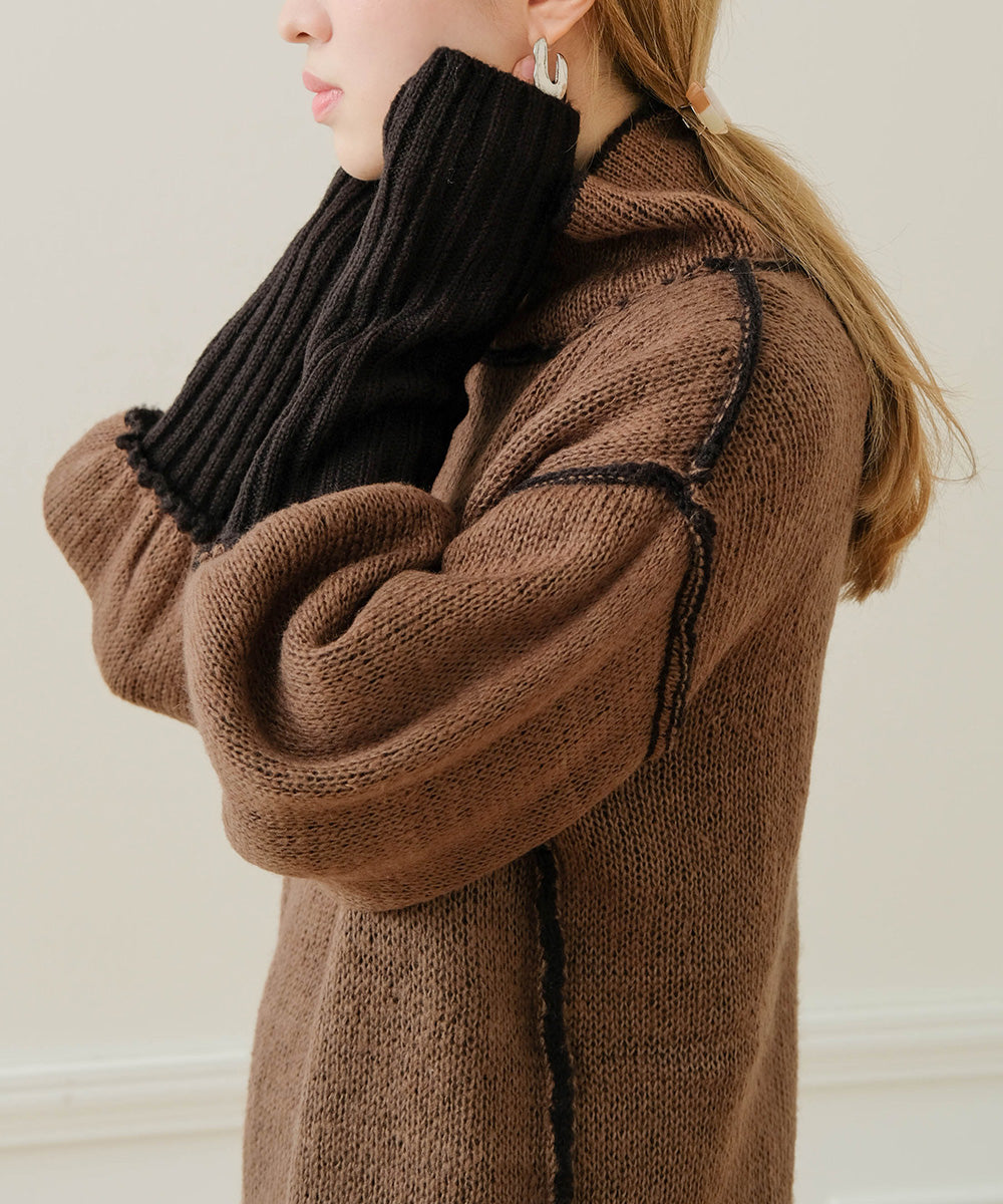 COLLAR REVERSIBLE KNIT