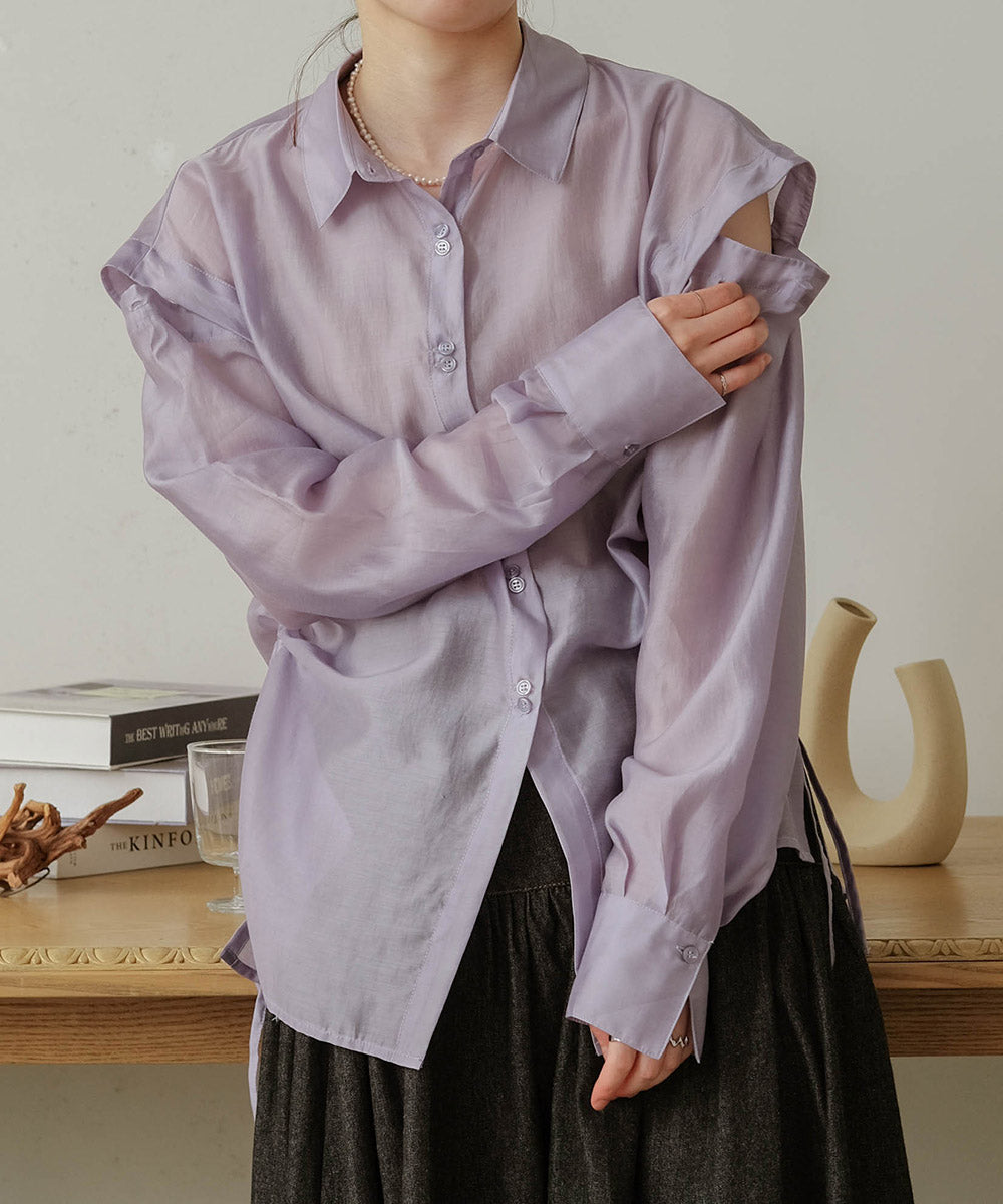 MULTI WAY SHEER SHIRT