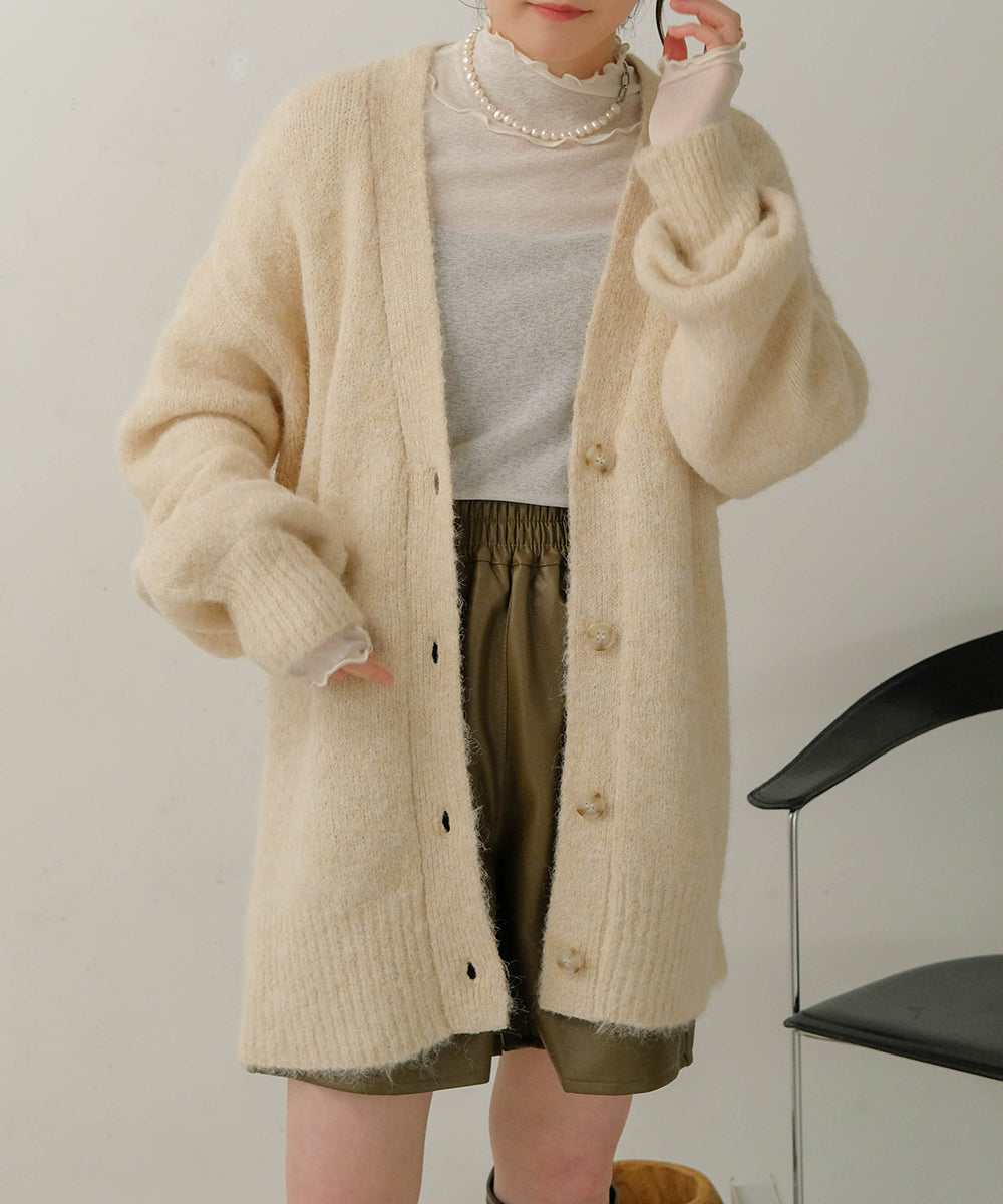 mix color knit cardigan/ミックスカラーニットカーディガン-