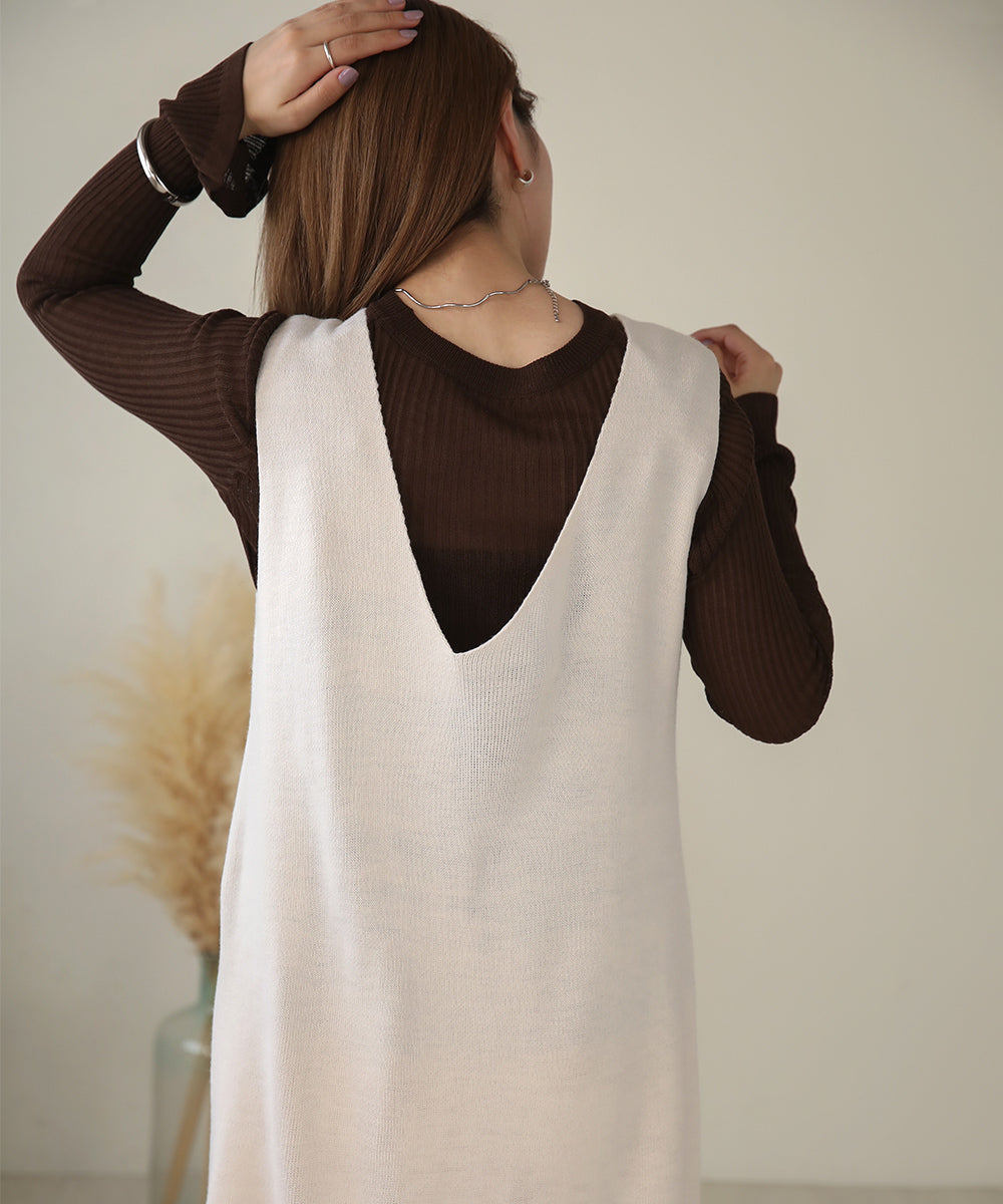 2WAY KNIT JUMPER ONEPIECE