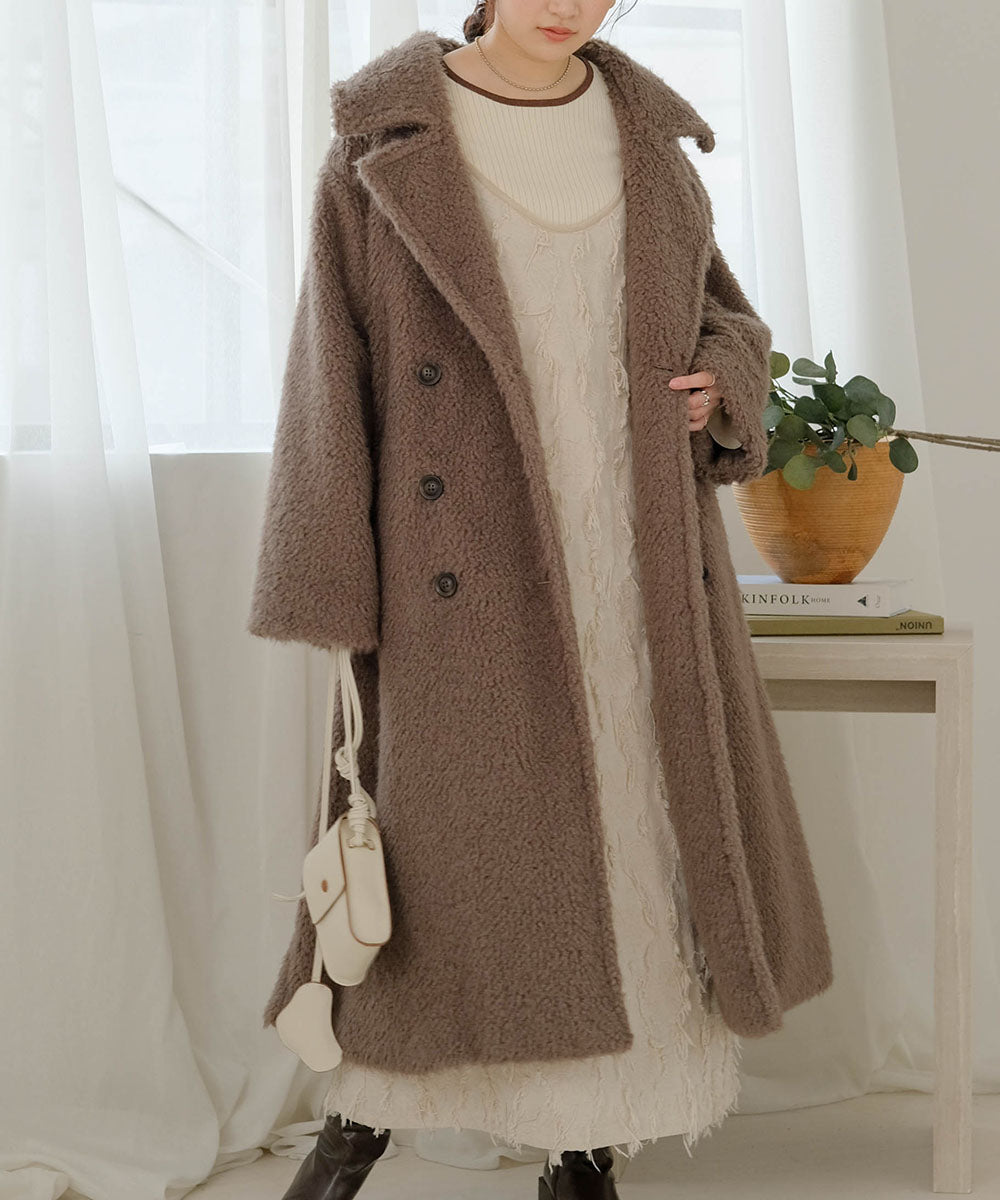 SHAGGY DOUBLE LONG COAT