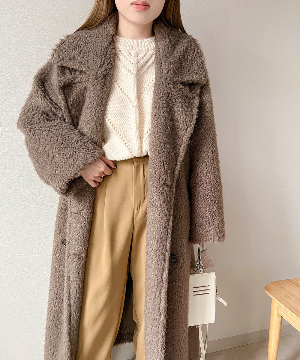 SHAGGY DOUBLE LONG COAT