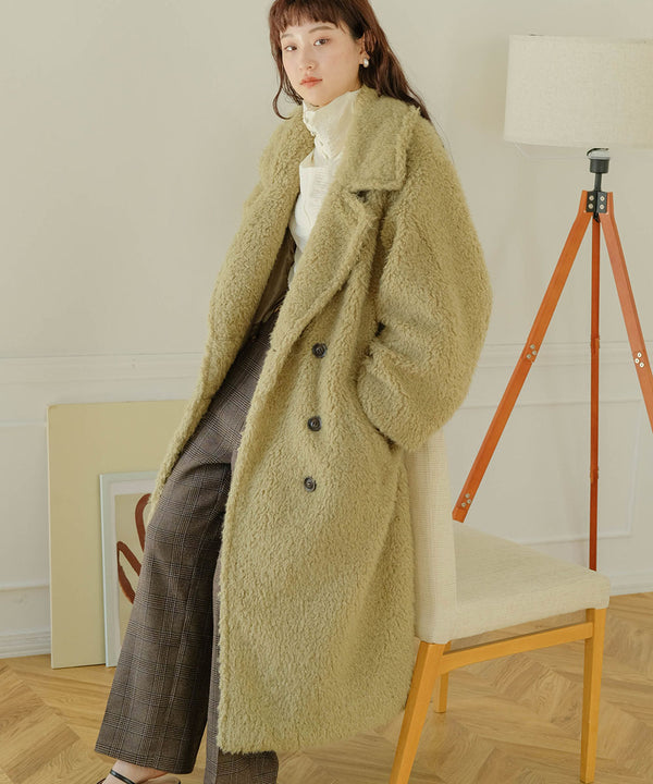 SHAGGY DOUBLE LONG COAT