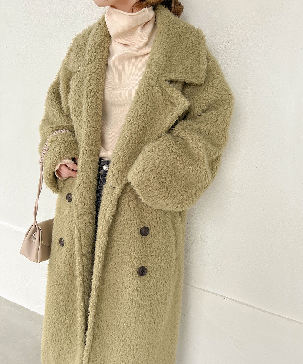 SHAGGY DOUBLE LONG COAT