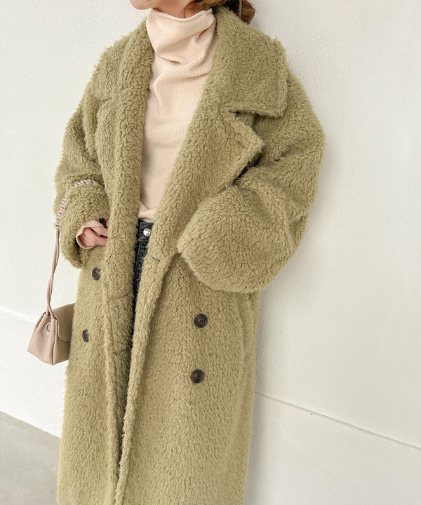 SHAGGY DOUBLE LONG COAT
