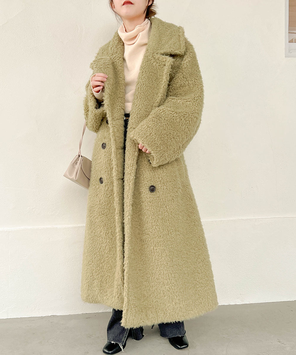 SHAGGY DOUBLE LONG COAT