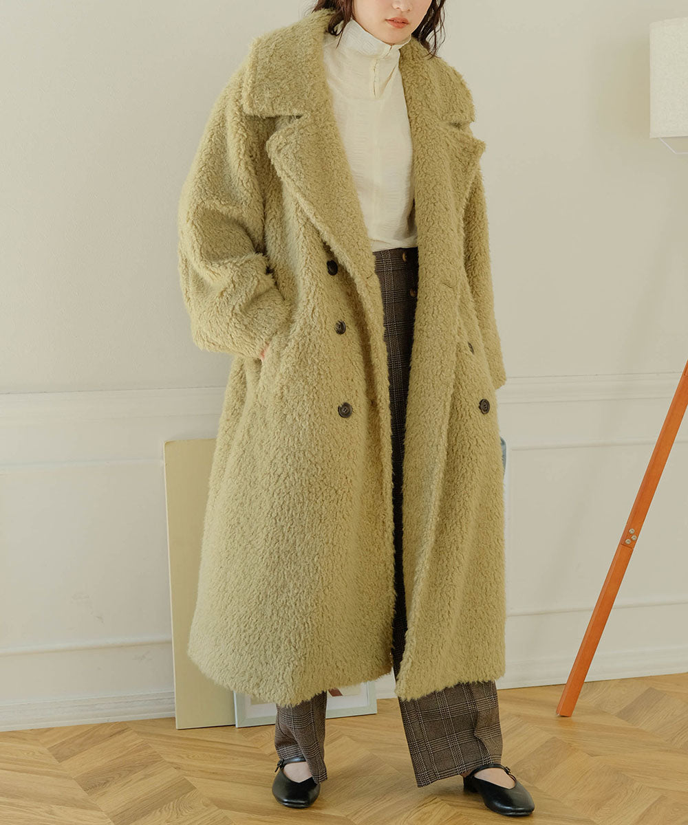 SHAGGY DOUBLE LONG COAT