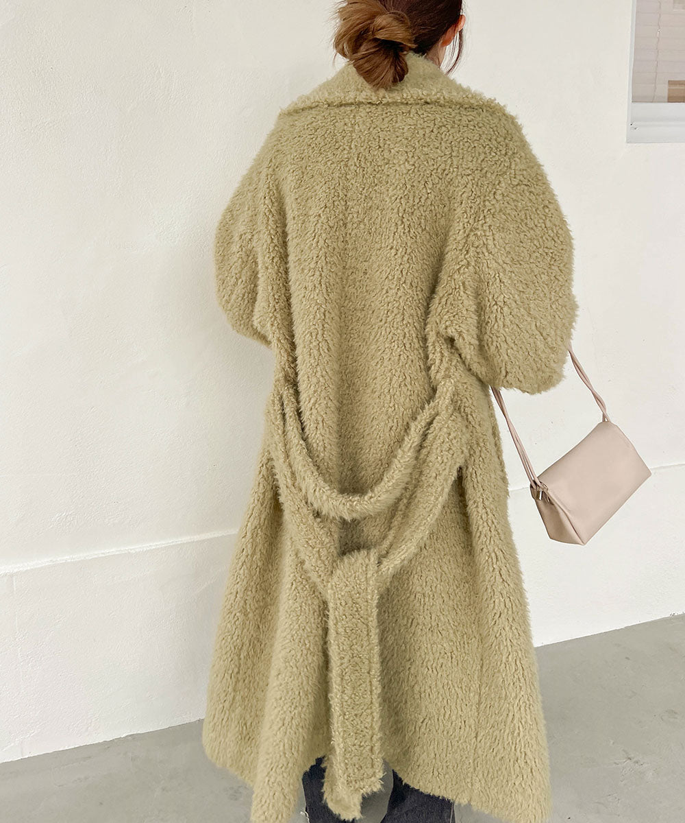 SHAGGY DOUBLE LONG COAT