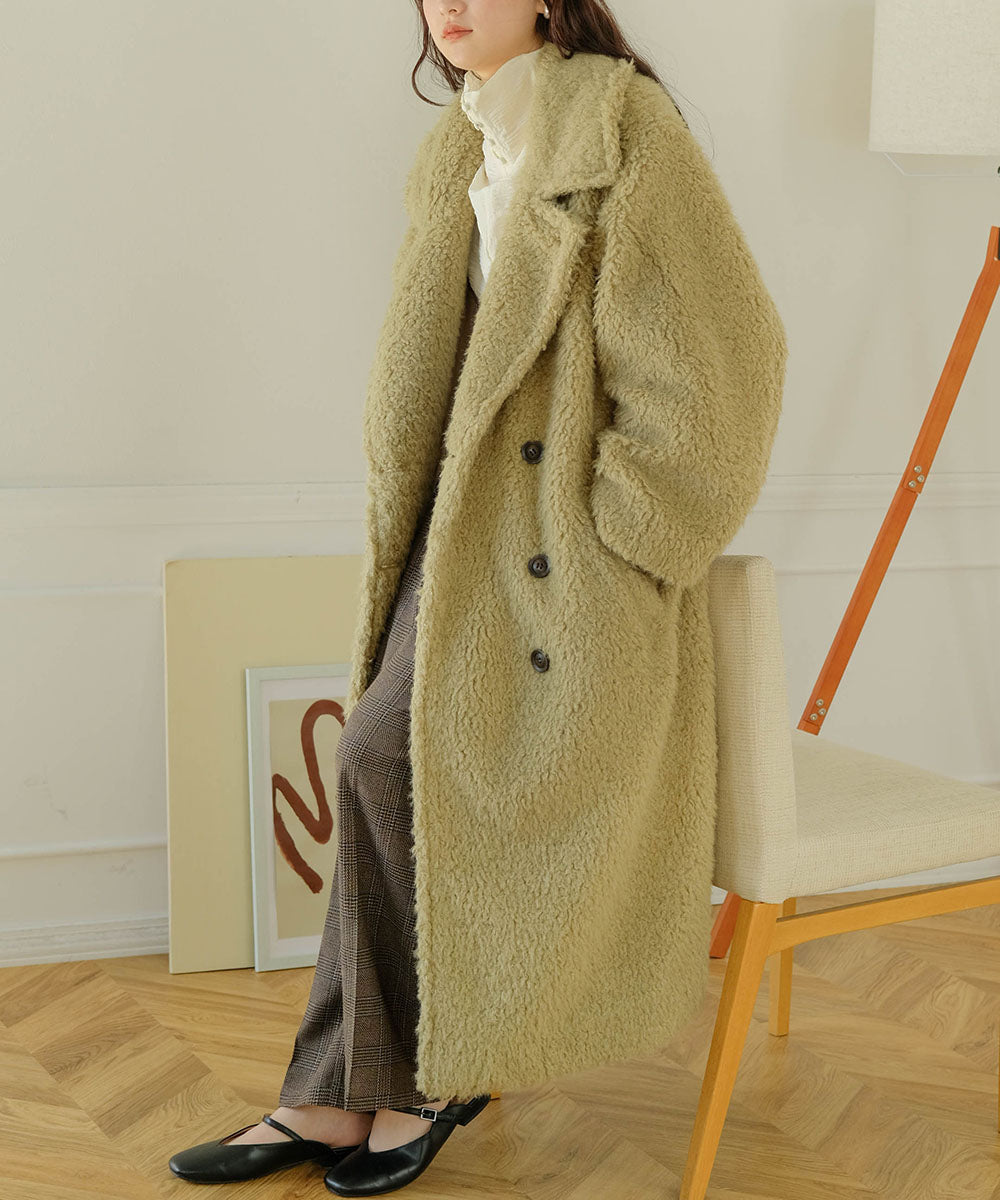 SHAGGY DOUBLE LONG COAT