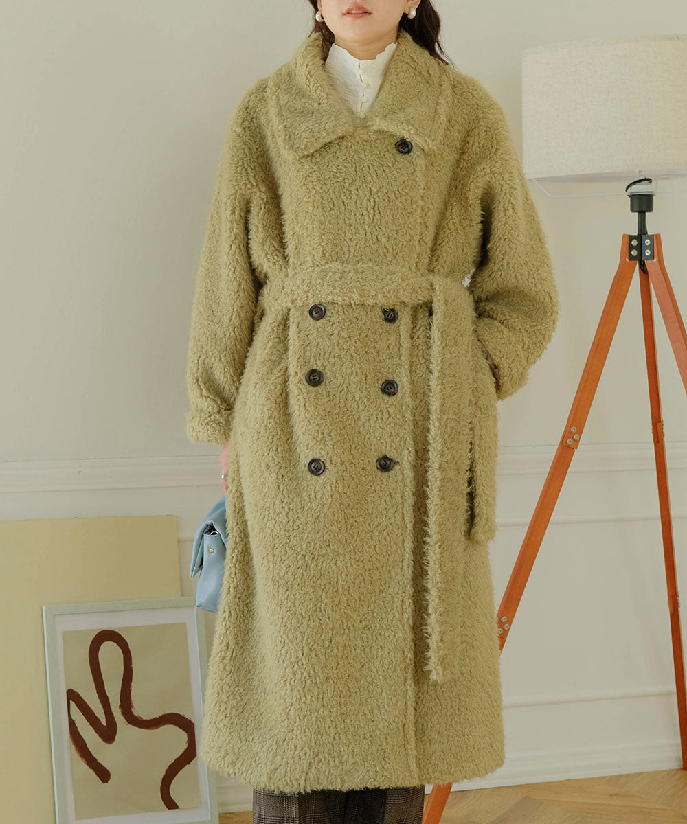SHAGGY DOUBLE LONG COAT