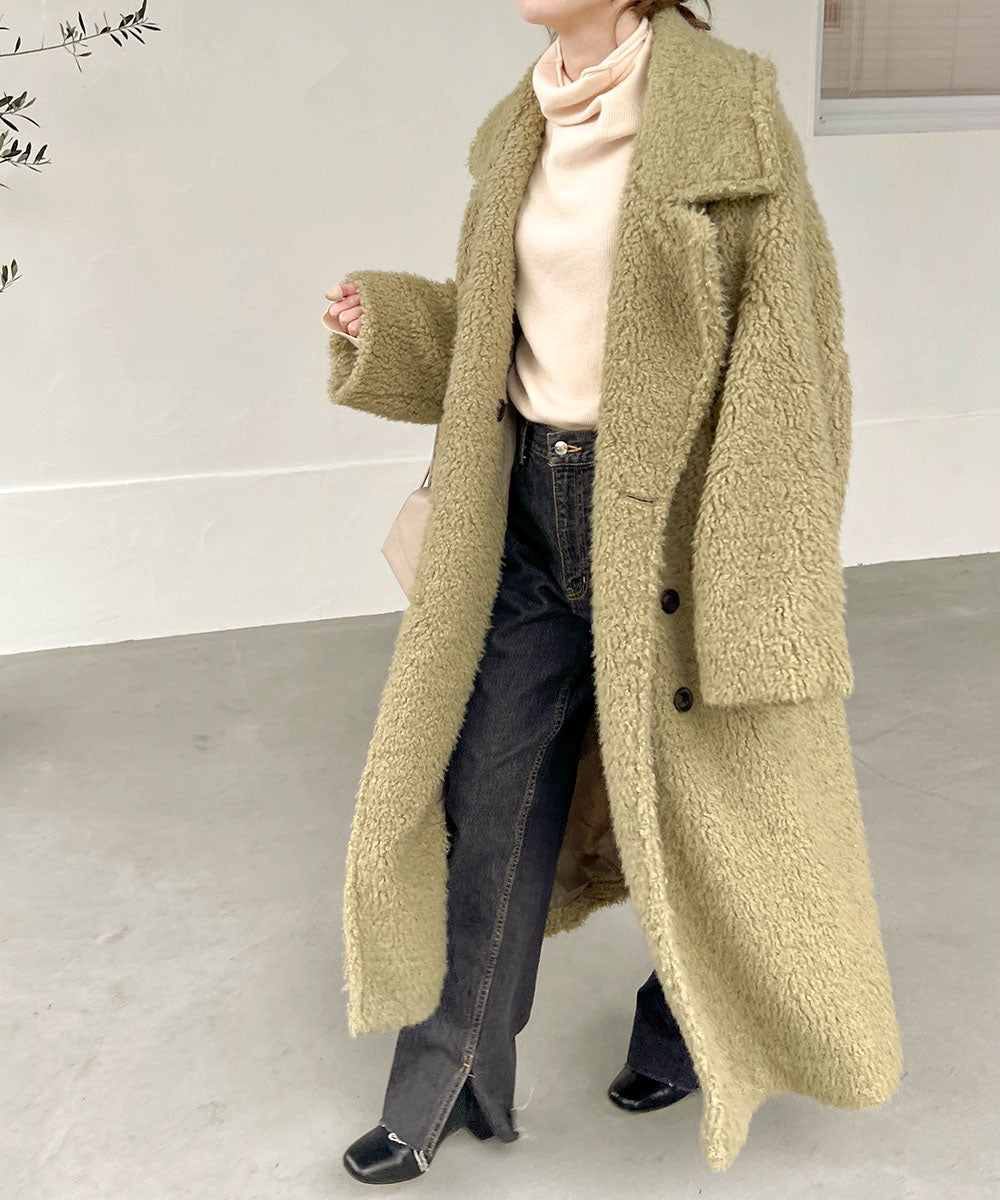 SHAGGY DOUBLE LONG COAT
