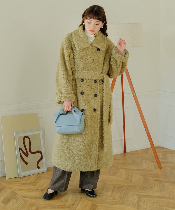 SHAGGY DOUBLE LONG COAT