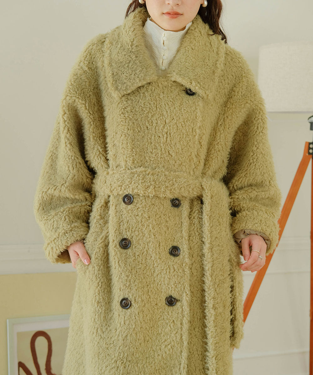 SHAGGY DOUBLE LONG COAT