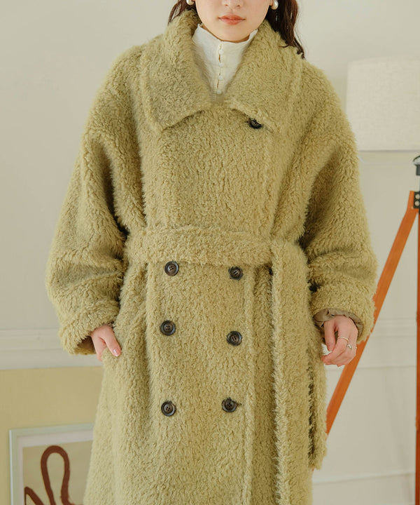 SHAGGY DOUBLE LONG COAT