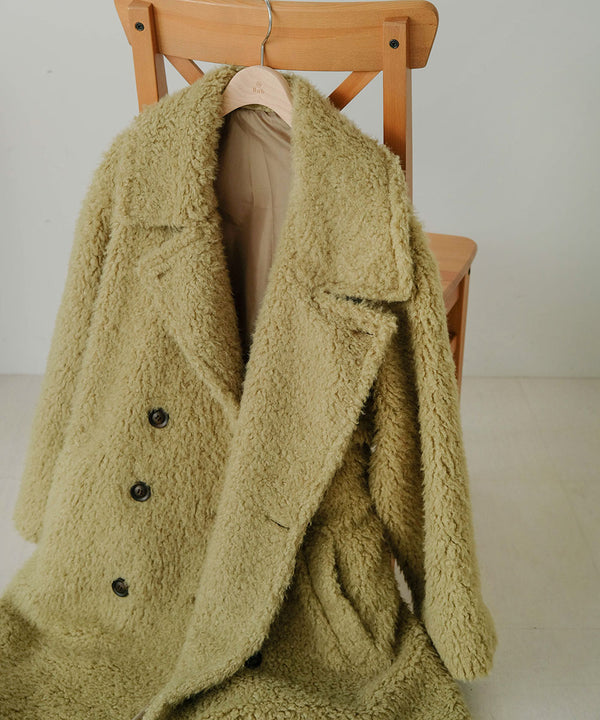 SHAGGY DOUBLE LONG COAT