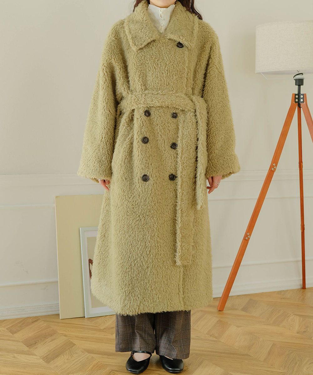 SHAGGY DOUBLE LONG COAT