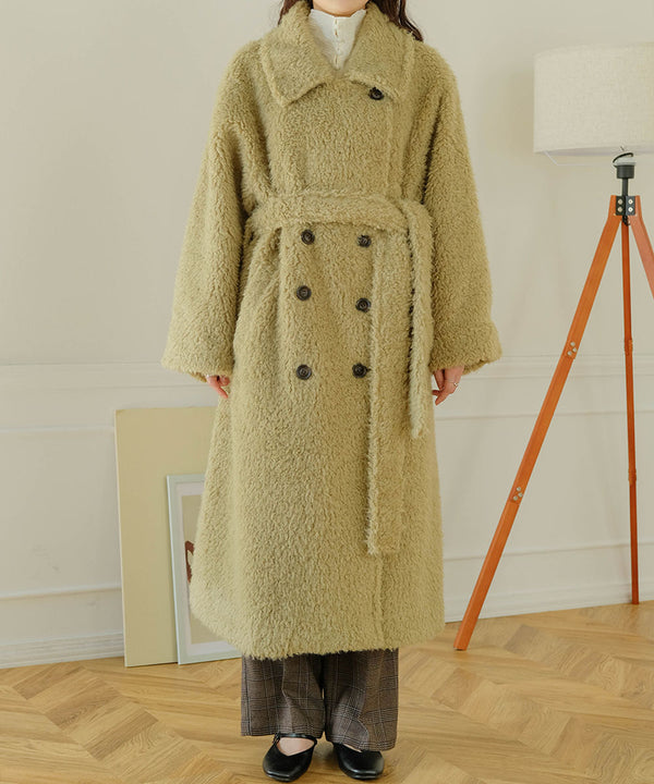 SHAGGY DOUBLE LONG COAT