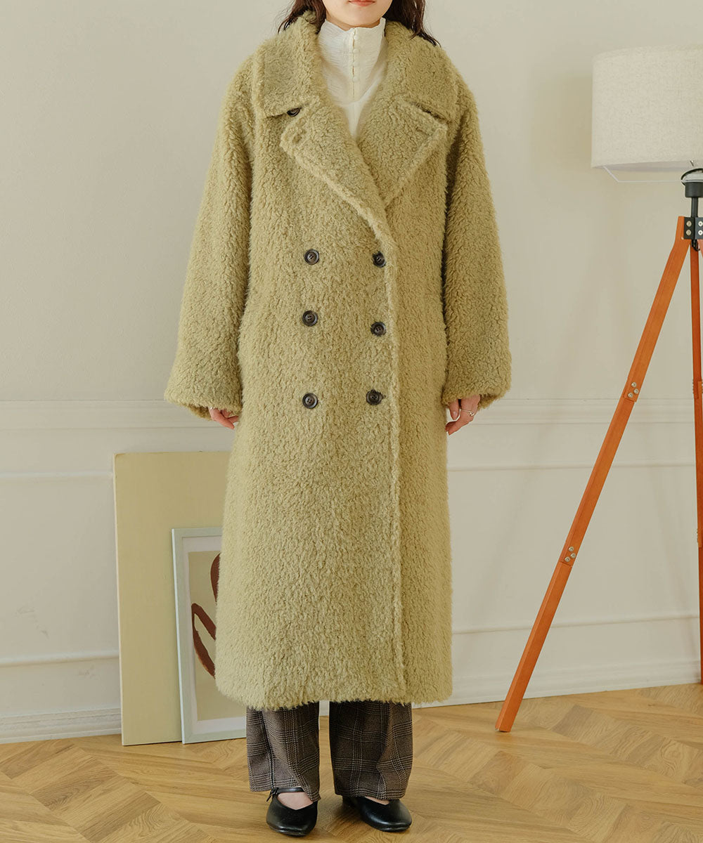 SHAGGY DOUBLE LONG COAT