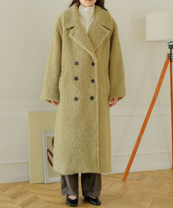 SHAGGY DOUBLE LONG COAT