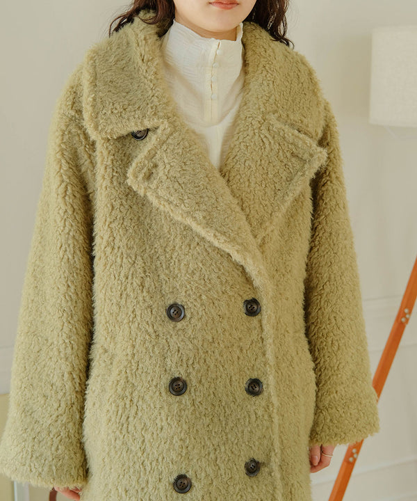 SHAGGY DOUBLE LONG COAT
