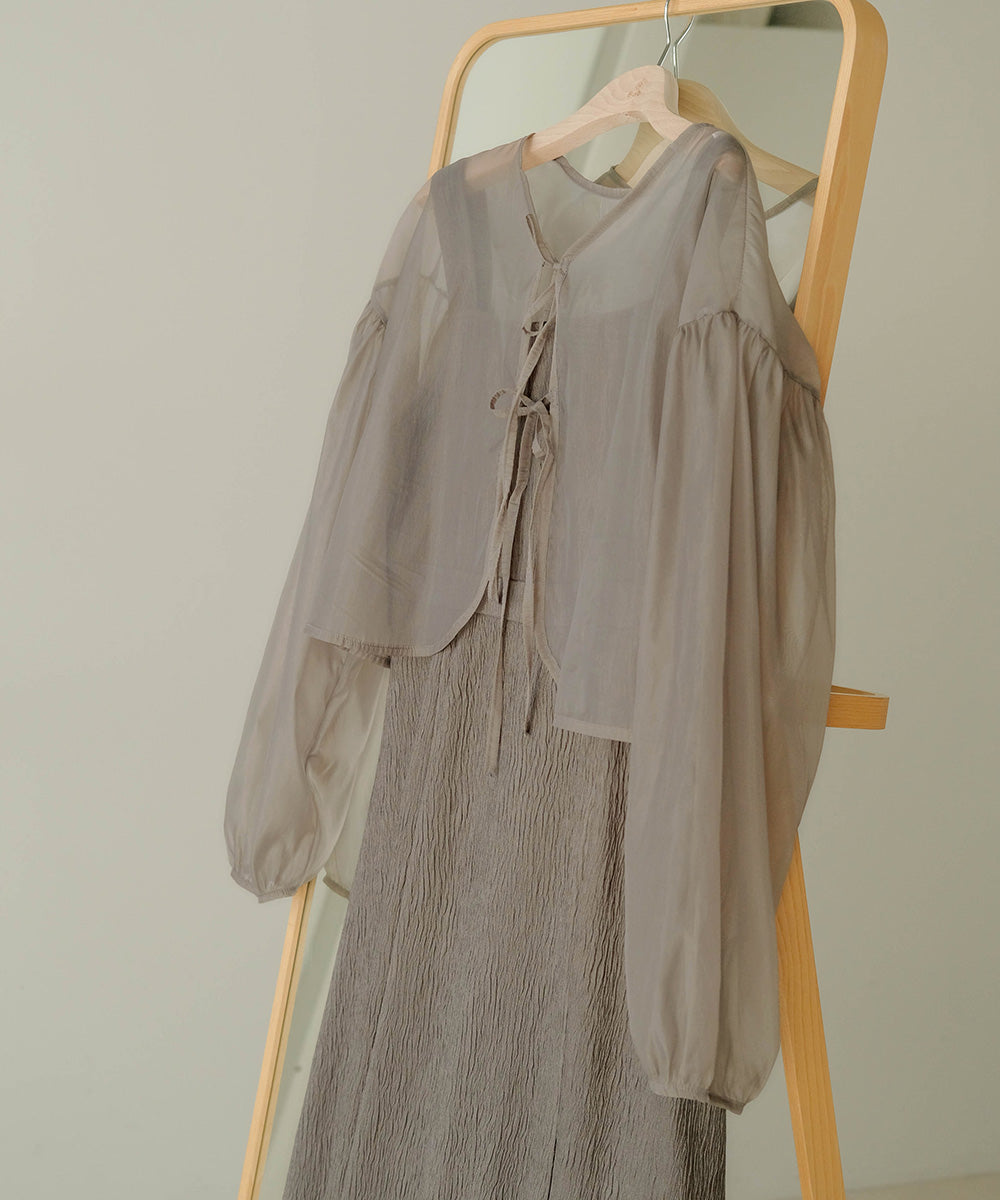 TULLE CARDIGAN SET ONE PIECE