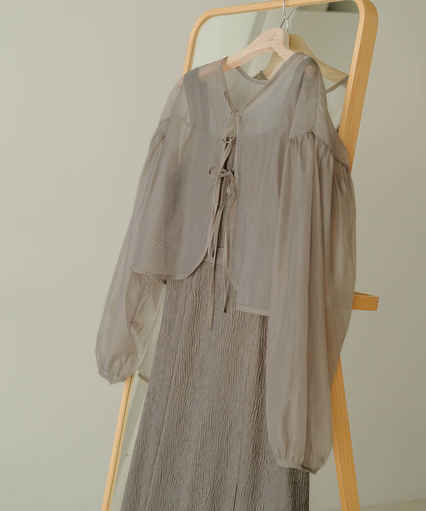 TULLE CARDIGAN SET ONE PIECE