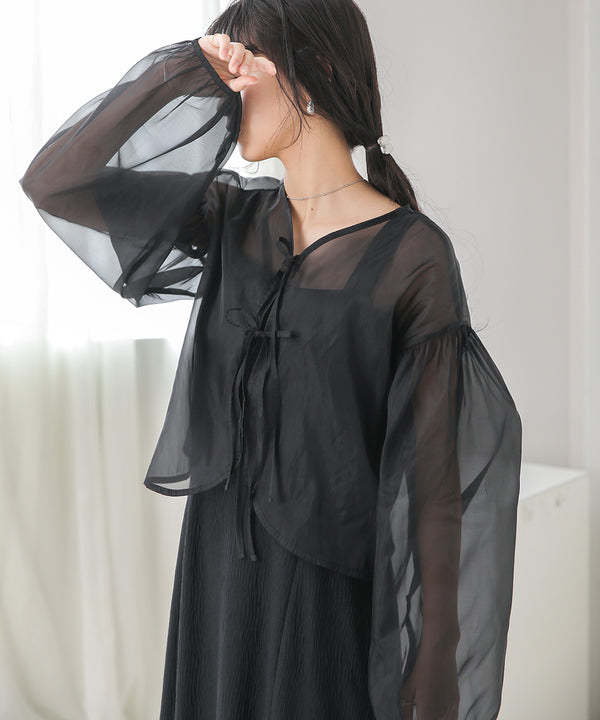 TULLE CARDIGAN SET ONE PIECE