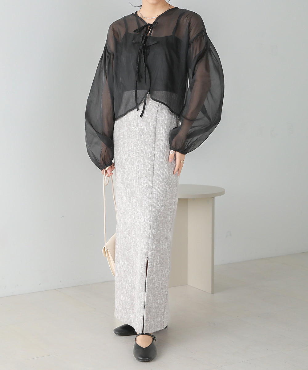 TULLE CARDIGAN SET ONE PIECE