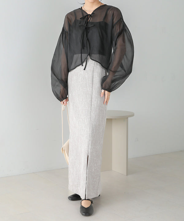 TULLE CARDIGAN SET ONE PIECE