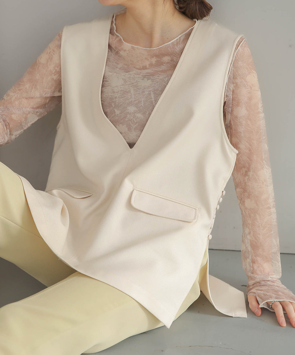 NUANCE PRINT SHEER TOPS