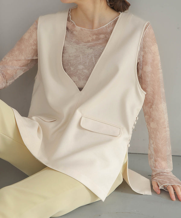 NUANCE PRINT SHEER TOPS