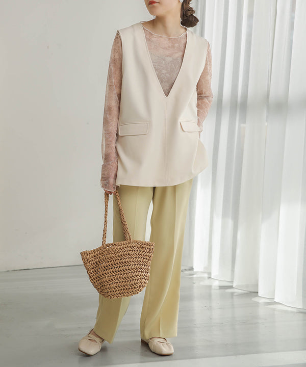 NUANCE PRINT SHEER TOPS