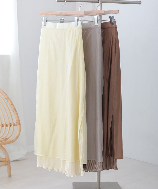 REVERSIBLE SHEER PLEATED SKIRT