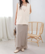 REVERSIBLE SHEER PLEATED SKIRT