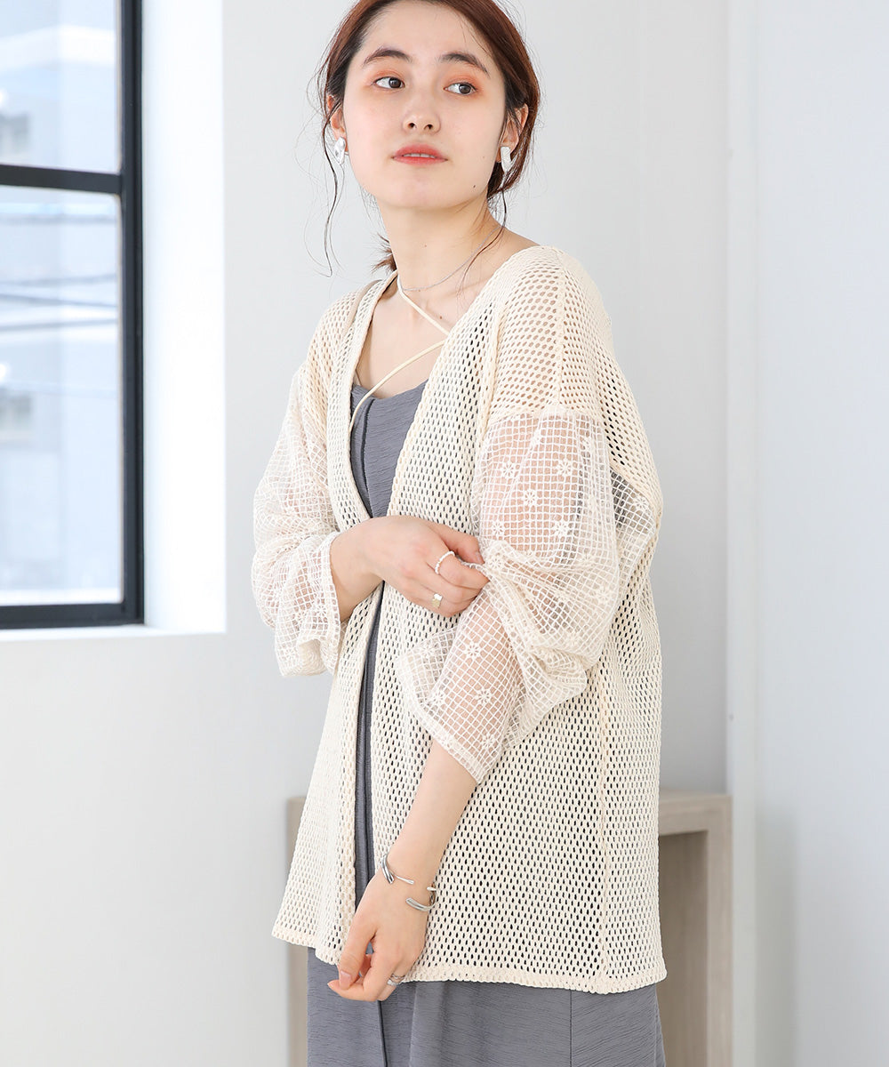 2WAY MESH LACE BLOUSE