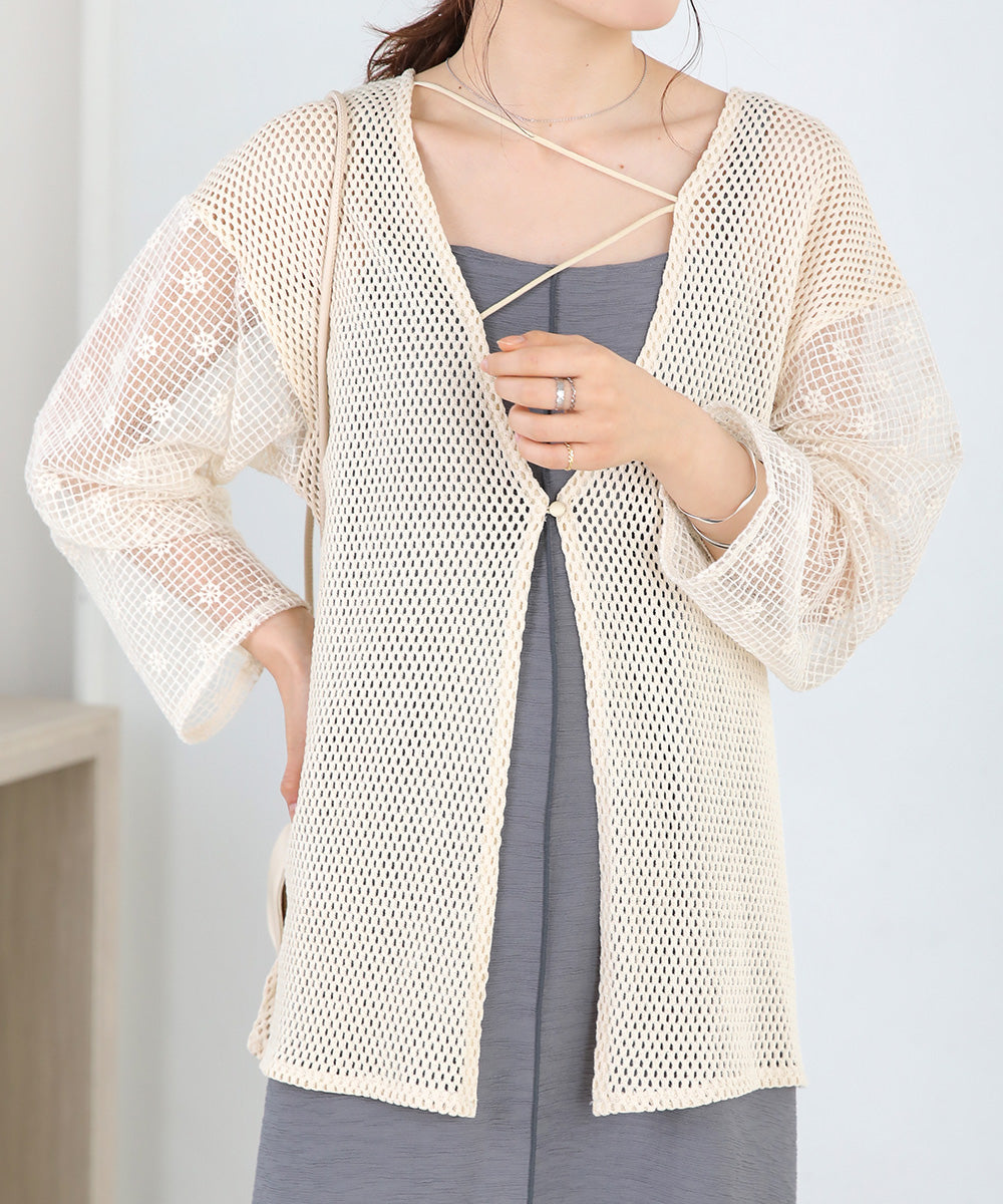 2WAY MESH LACE BLOUSE