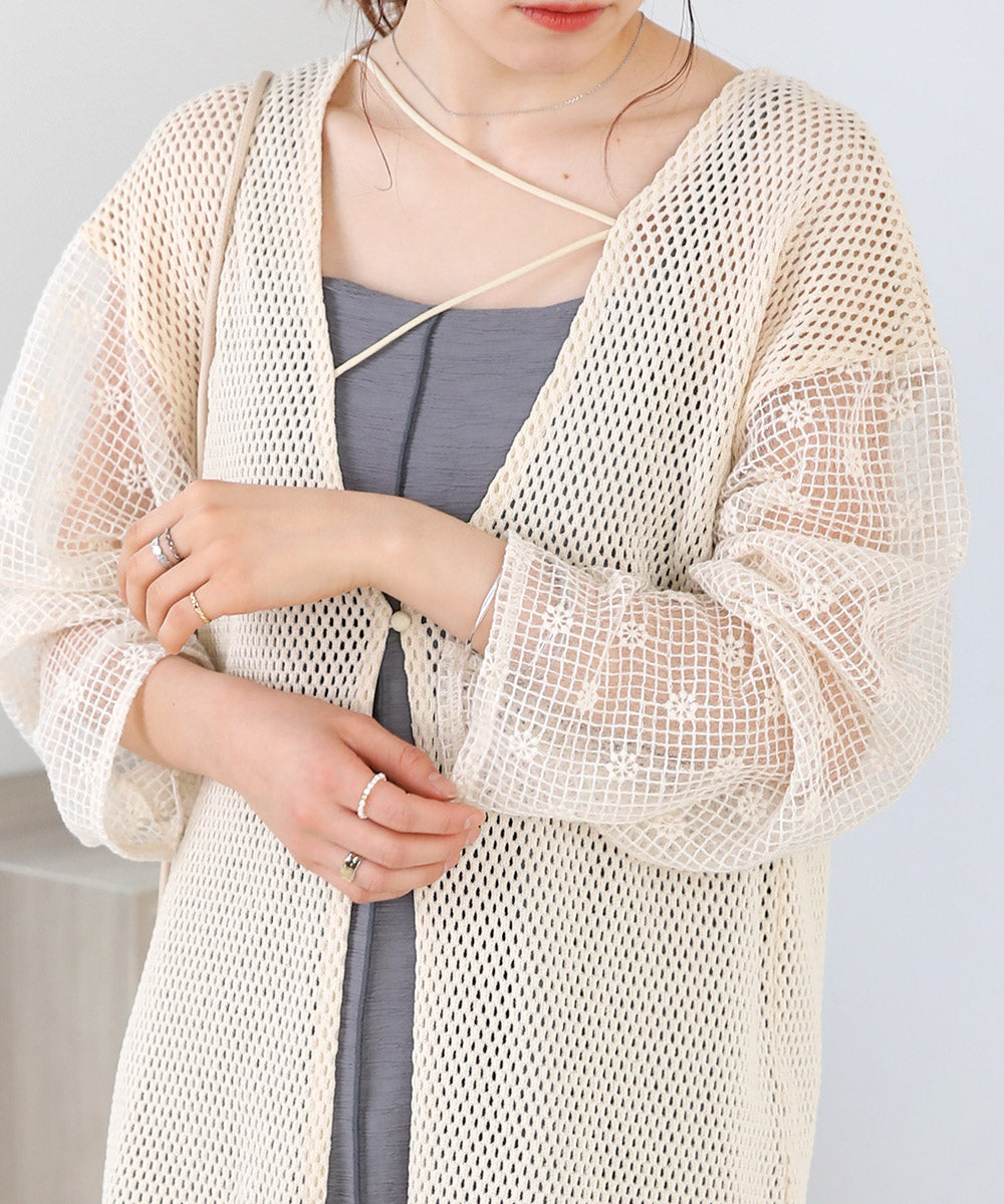 2WAY MESH LACE BLOUSE