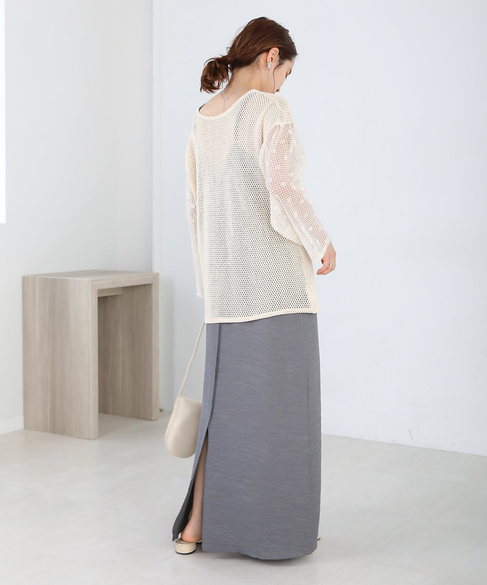 2WAY MESH LACE BLOUSE