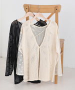 2WAY MESH LACE BLOUSE