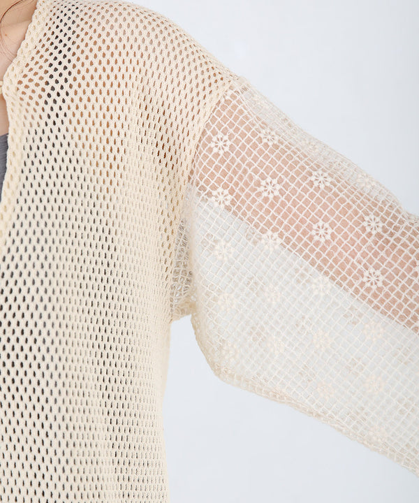 2WAY MESH LACE BLOUSE