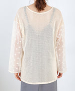 2WAY MESH LACE BLOUSE