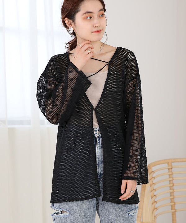 2WAY MESH LACE BLOUSE